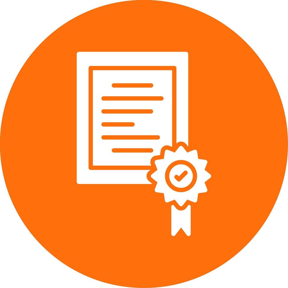 Certificate Multi Color Circle Icon vector