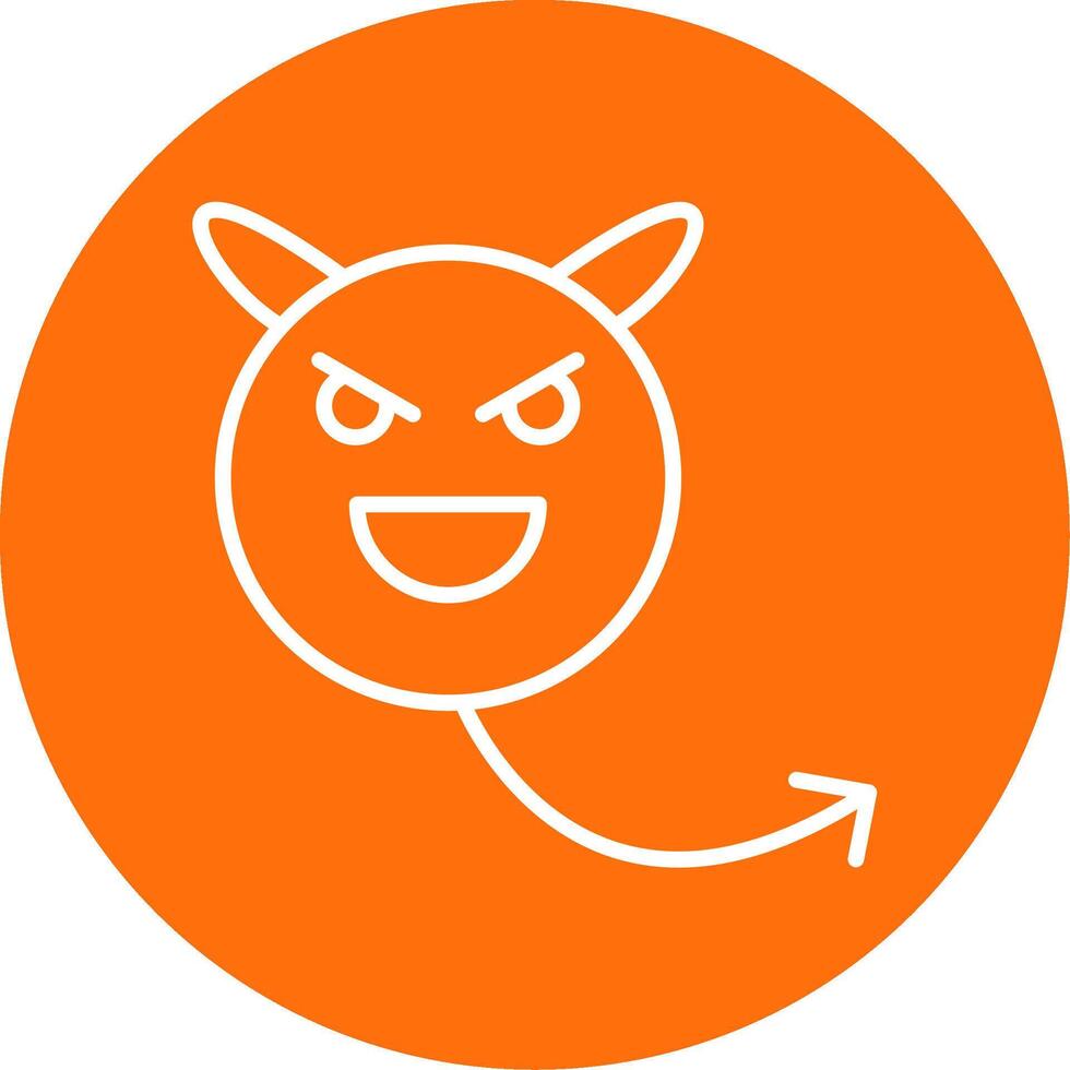 Evil Multi Color Circle Icon vector