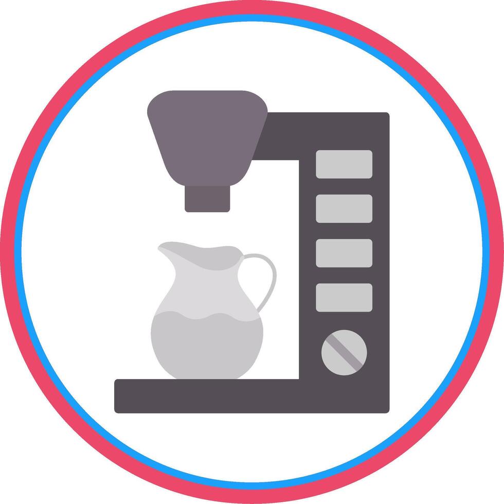 Coffee Maker Flat Circle Icon vector