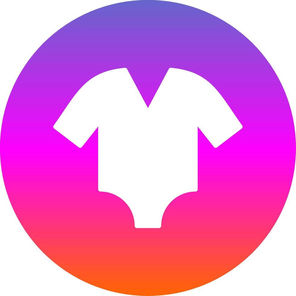 Bodysuit Glyph Gradient Circle Icon Design vector