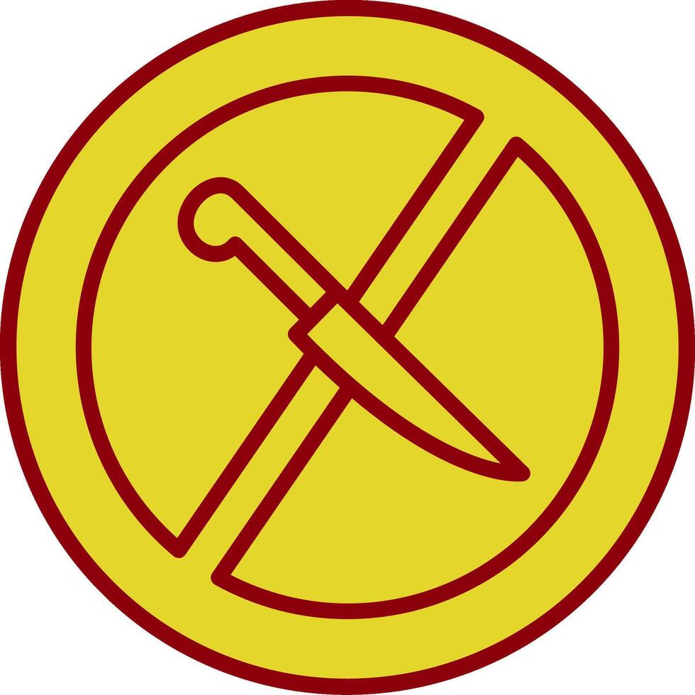 No Knife Vintage Icon Design vector