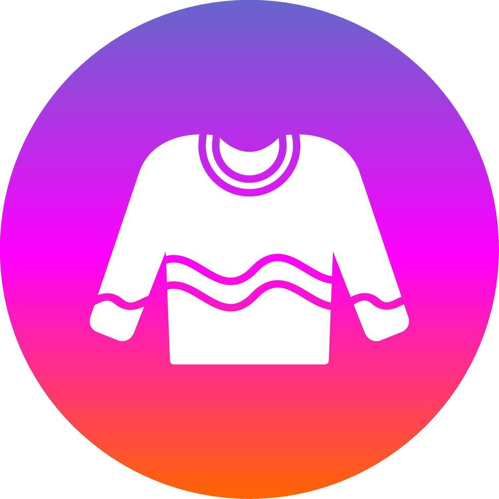 Jumper Glyph Gradient Circle Icon Design vector