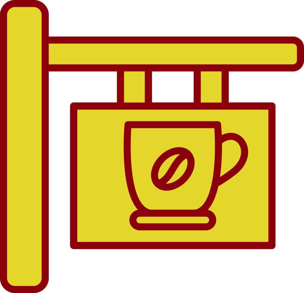 café señalización Clásico icono diseño vector