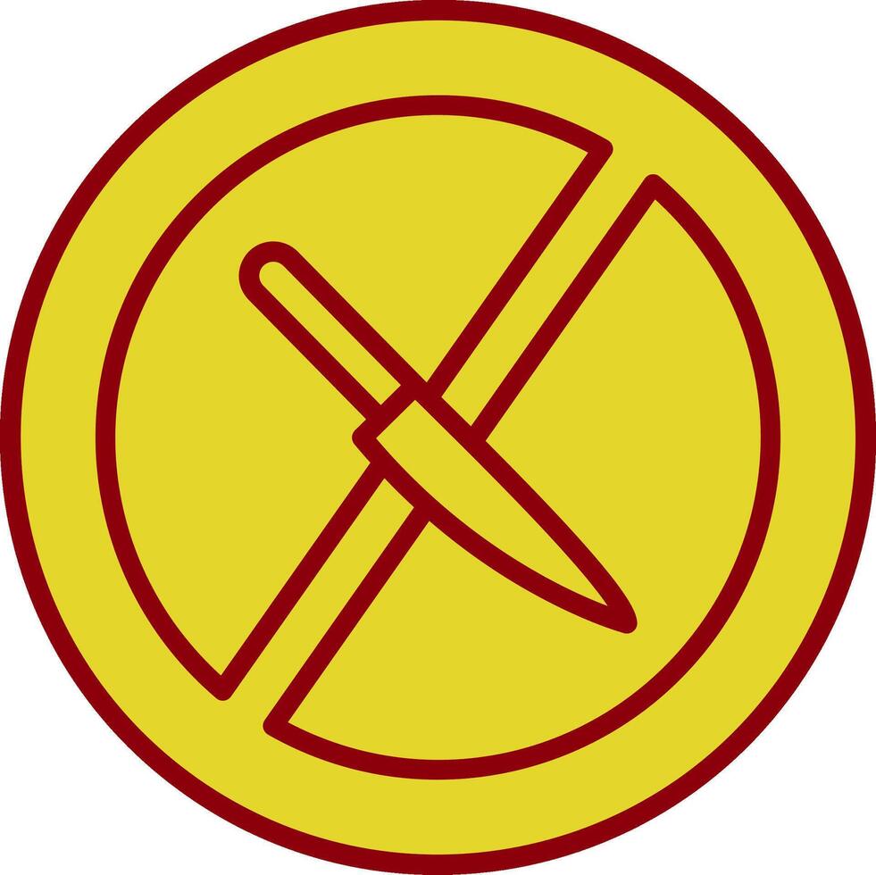 No Knife Vintage Icon Design vector