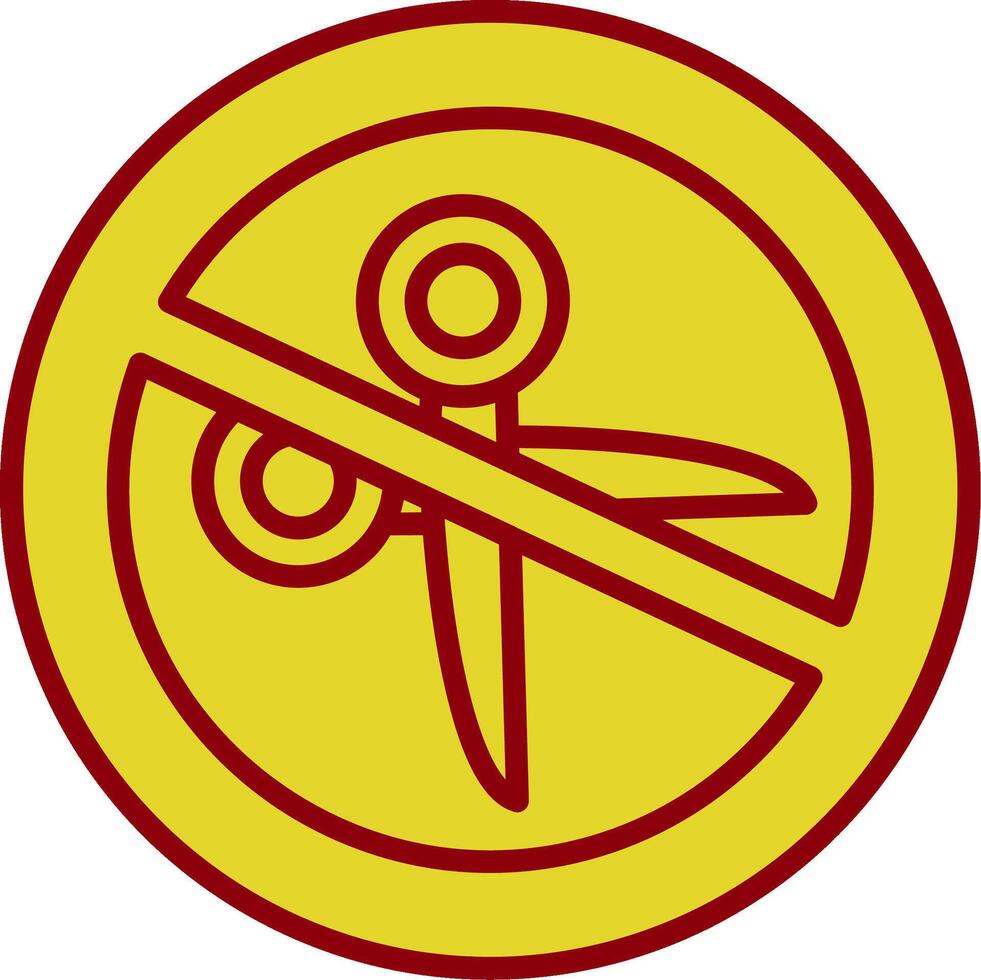 No Scissors Vintage Icon Design vector