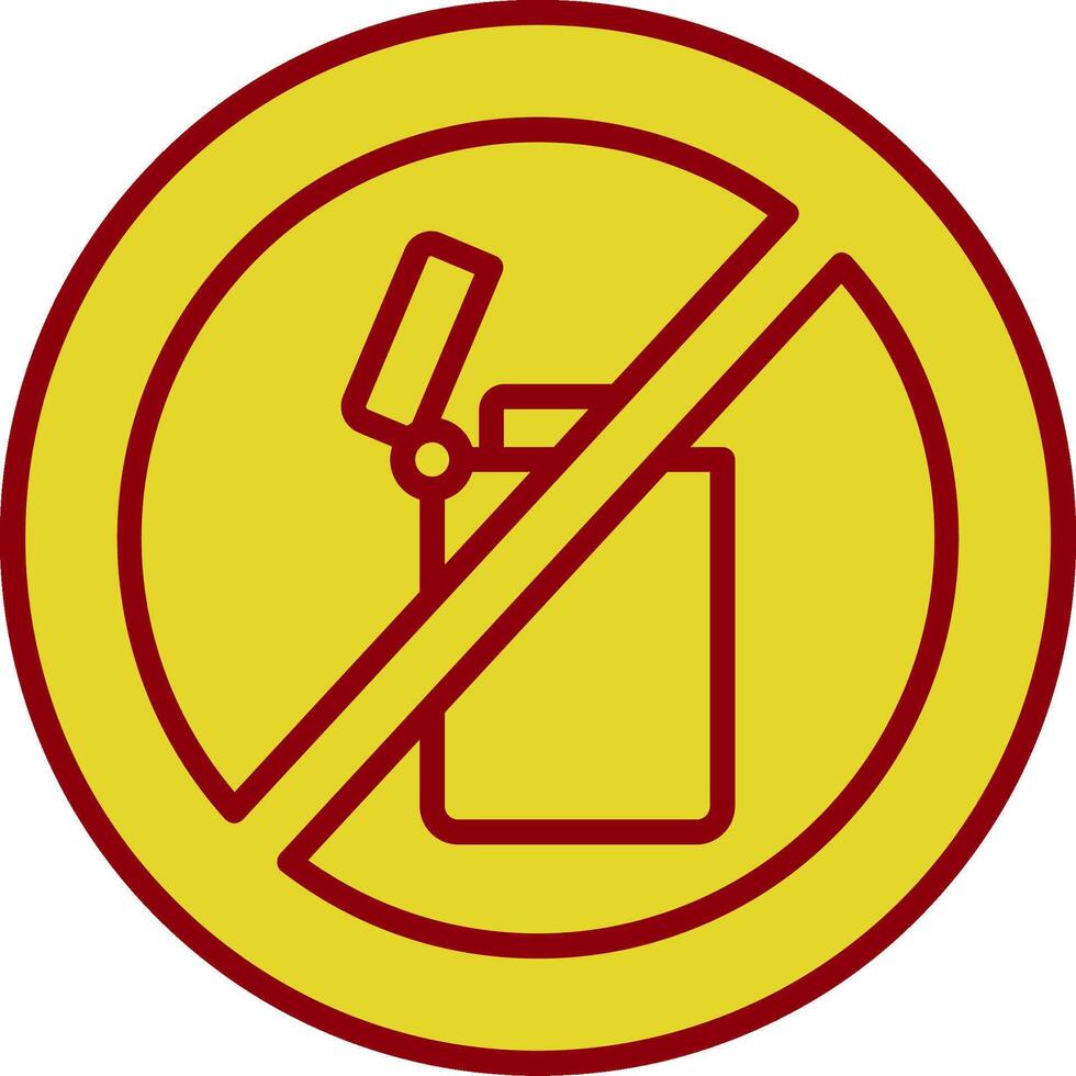 No Lighter Vintage Icon Design vector