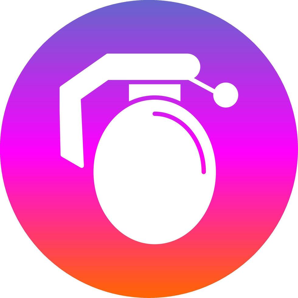 Grenade Glyph Gradient Circle Icon Design vector