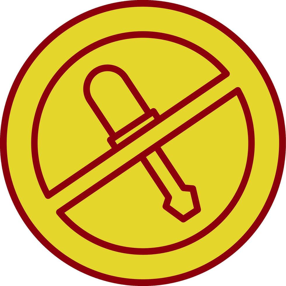 No Screwdriver Vintage Icon Design vector