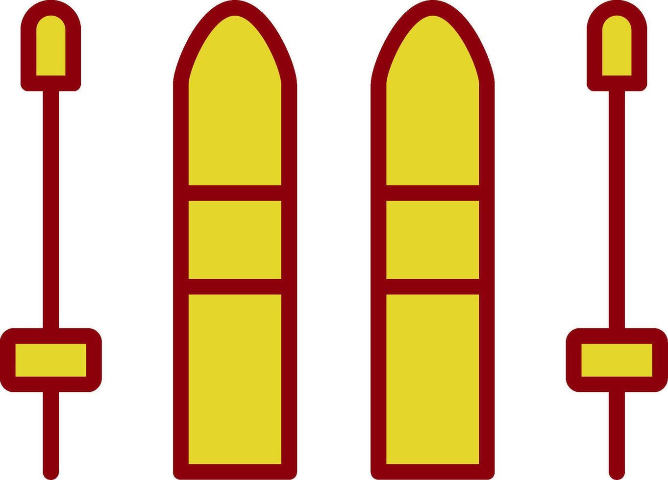 Skiing Vintage Icon Design vector