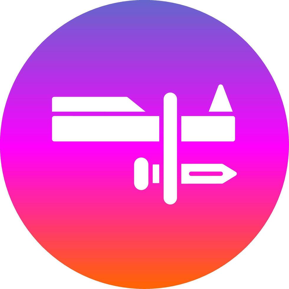 Bayonet Glyph Gradient Circle Icon Design vector