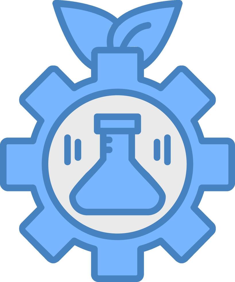 Bioengineering Line Filled Blue Icon vector