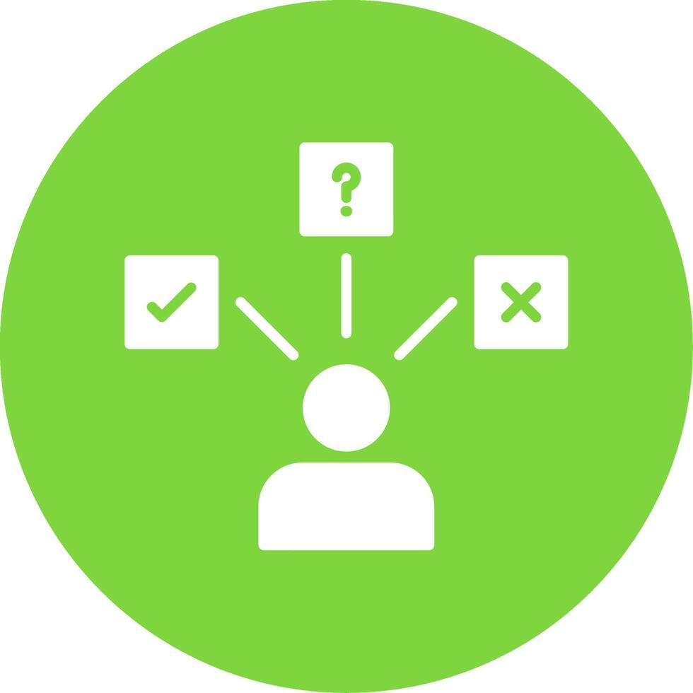 Decide Multi Color Circle Icon vector