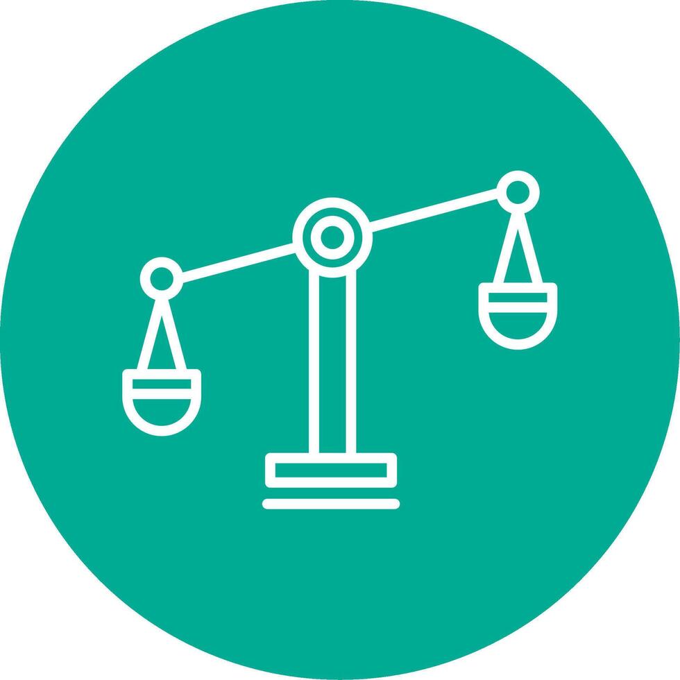 Balance Scale Multi Color Circle Icon vector