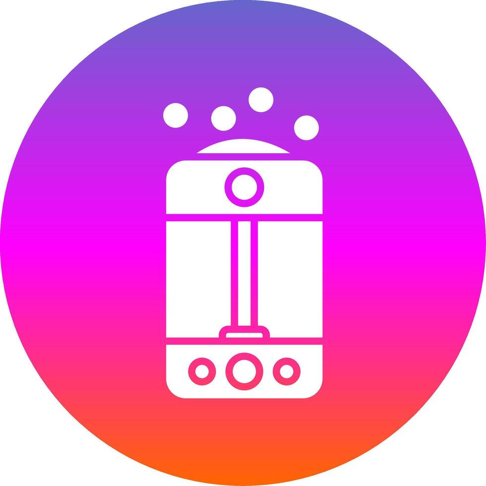 Humidifier Glyph Gradient Circle Icon Design vector