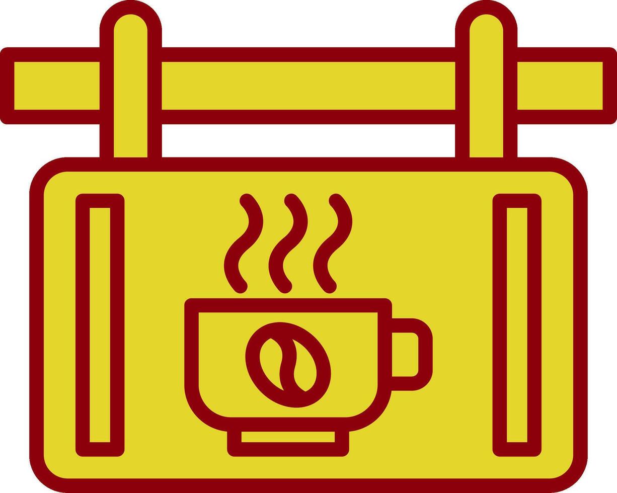 café señalización Clásico icono diseño vector