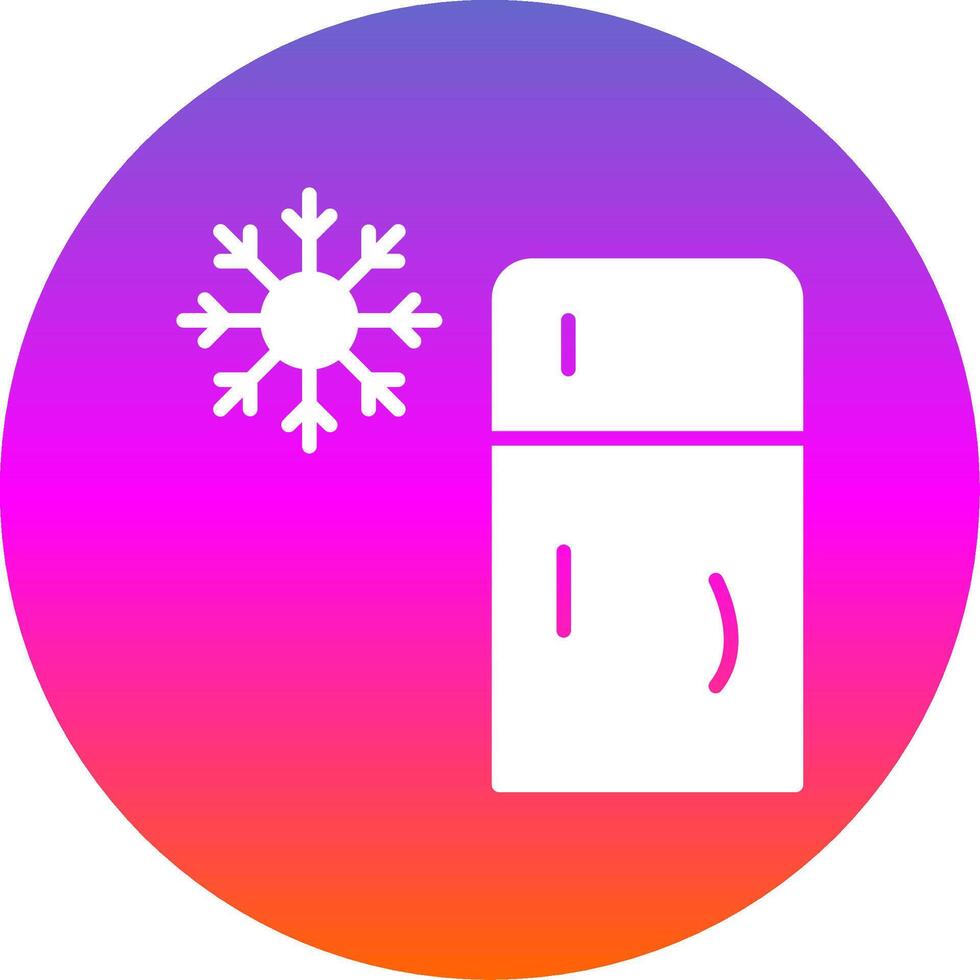 Refrigerator Glyph Gradient Circle Icon Design vector