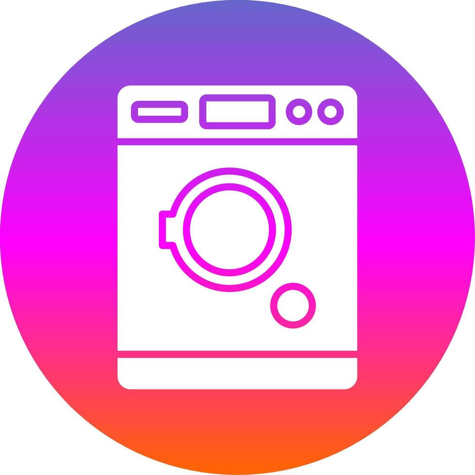 Tumble Dryer Glyph Gradient Circle Icon Design vector