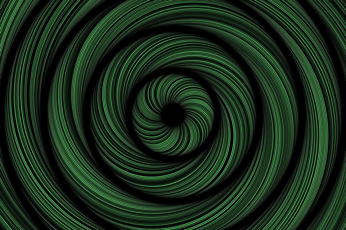 Green circles abstract rings motion effect background vector