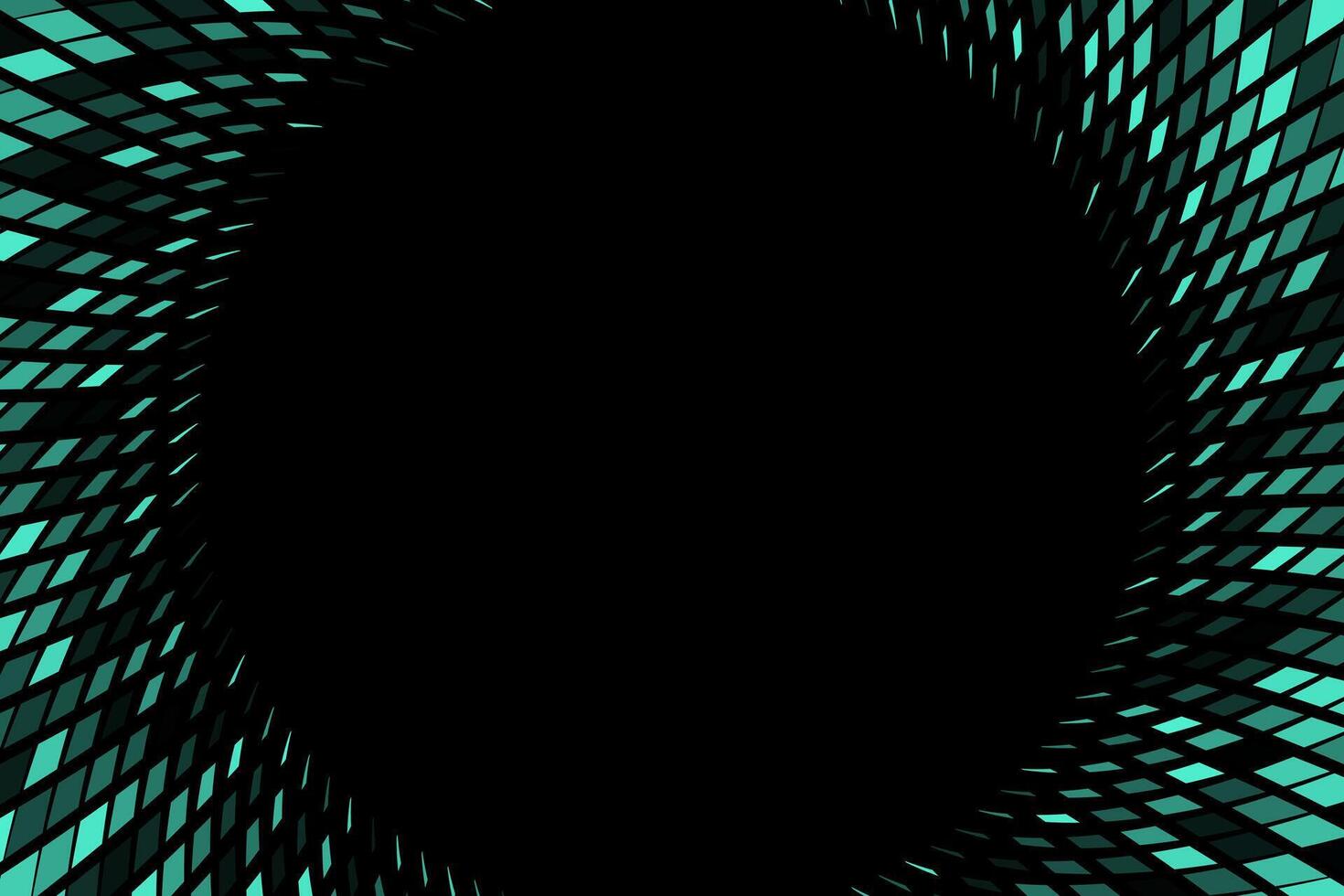 Blue green halftone circle with copy space abstract background vector