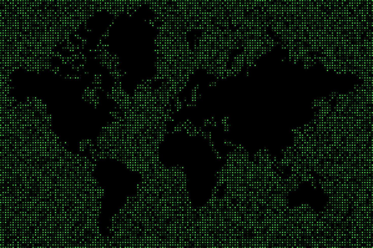 Green dots world map wallpaper background vector