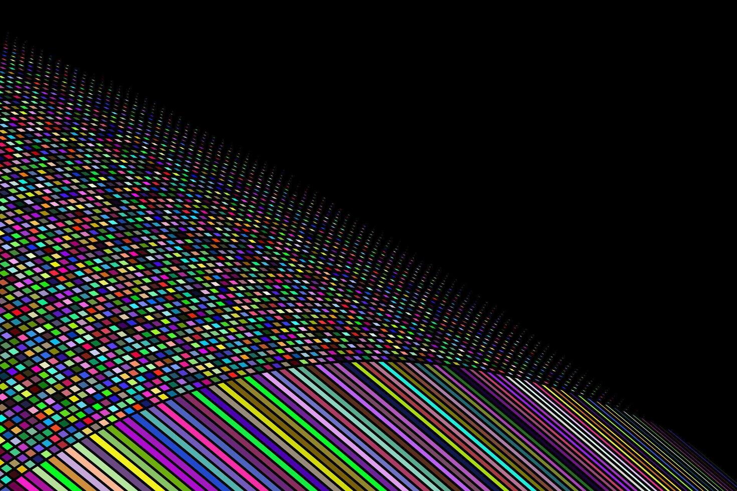 Colorful curved squares halftone abstract background vector