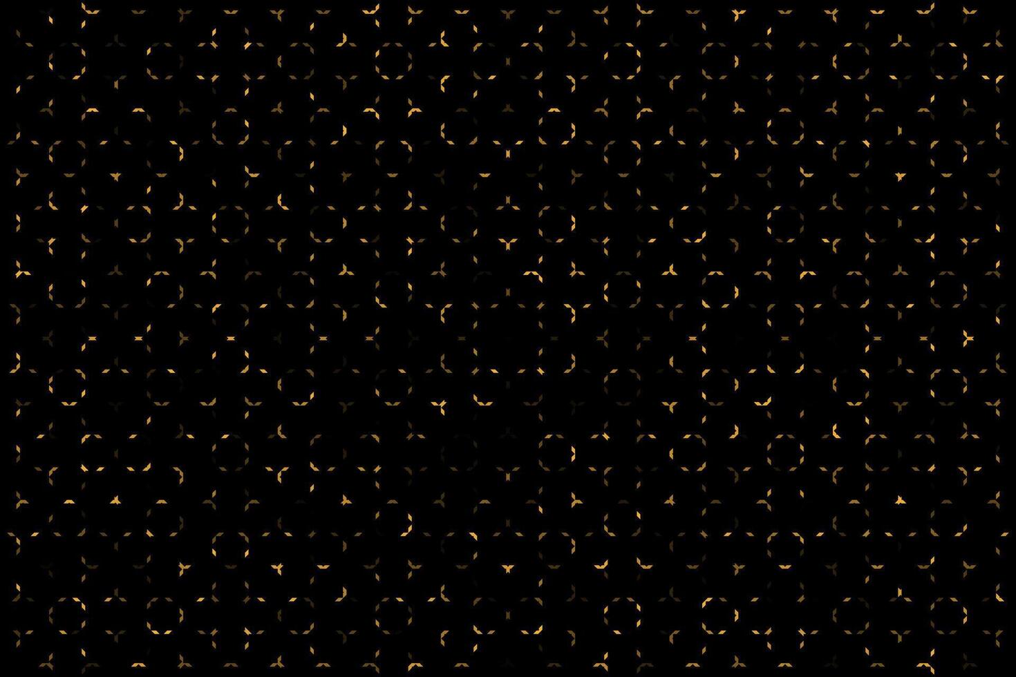 Golden abstract tech pattern particles background vector