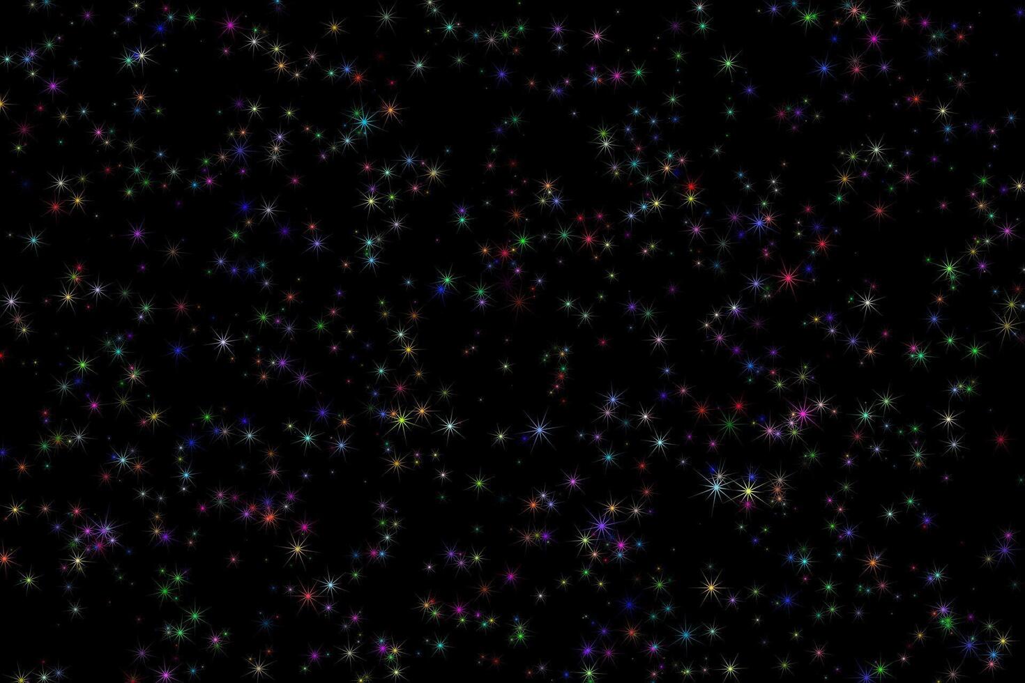 Colorful glowing stars night sky universe background vector