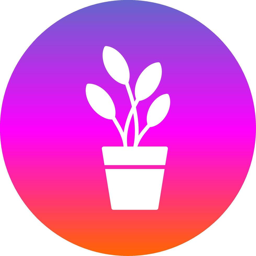 Dumb Cane Glyph Gradient Circle Icon Design vector