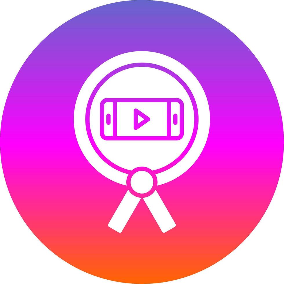 Phone Glyph Gradient Circle Icon Design vector