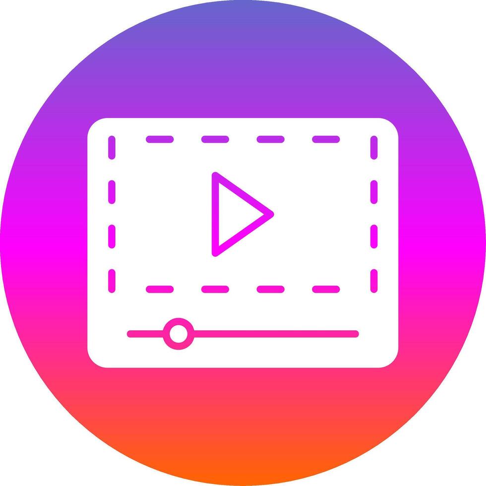 Glyph Gradient Circle Icon Design vector