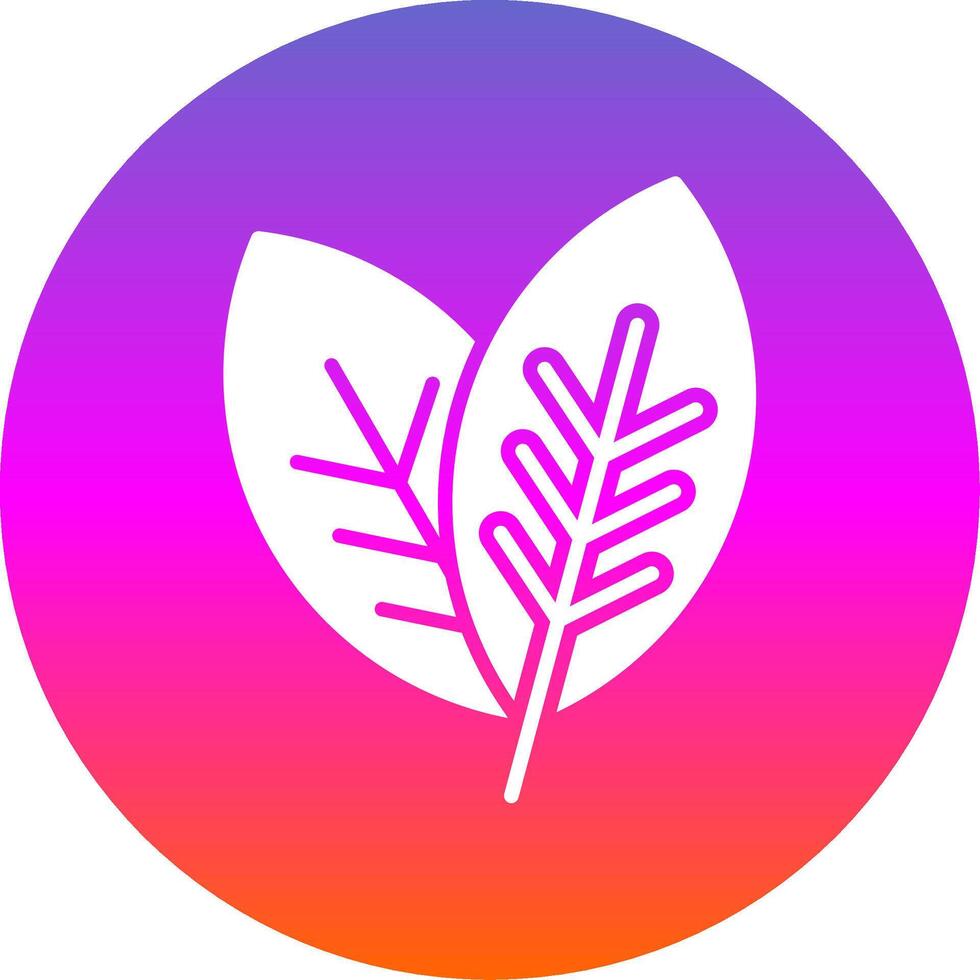 Leaf Glyph Gradient Circle Icon Design vector