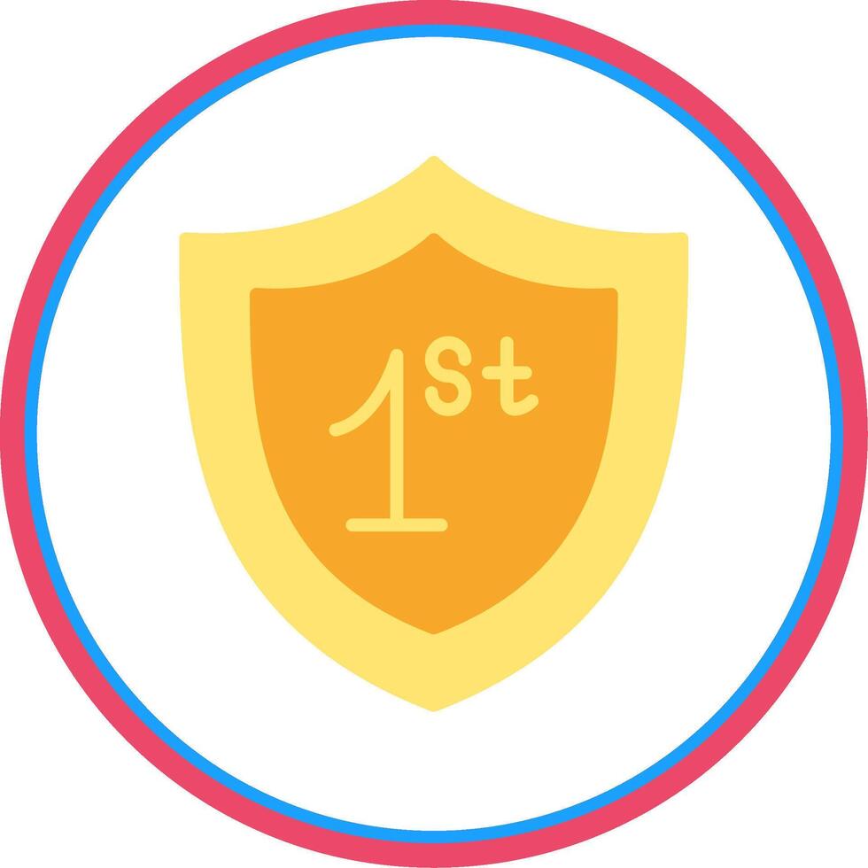 Shield Flat Circle Icon vector