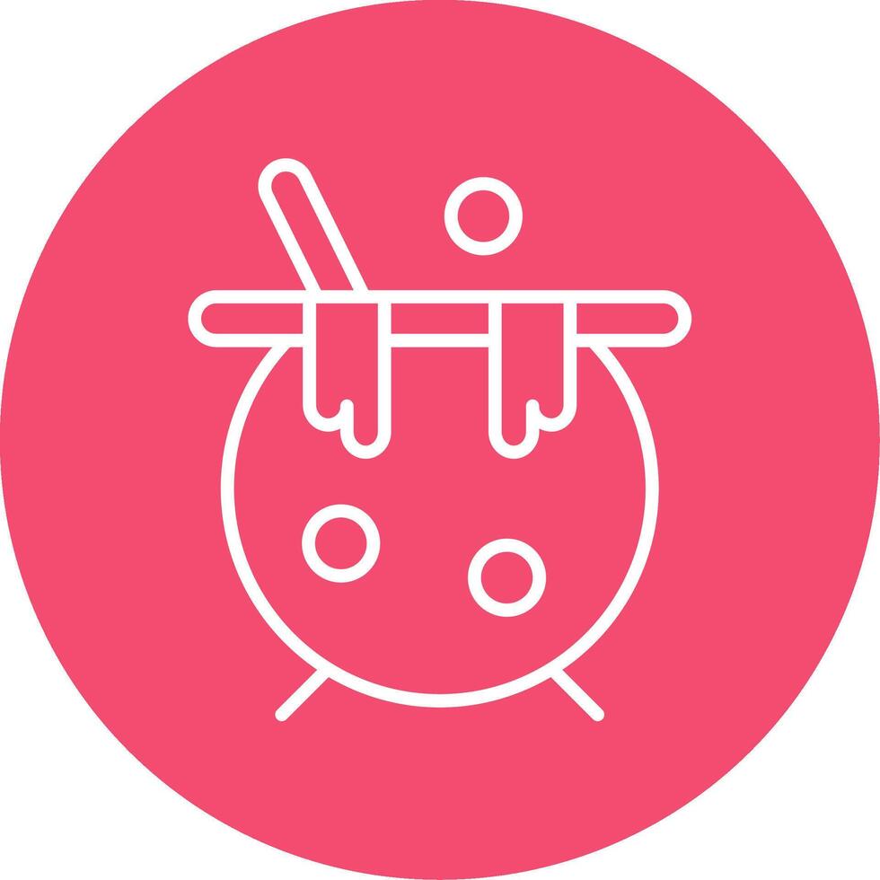 Cauldron Multi Color Circle Icon vector