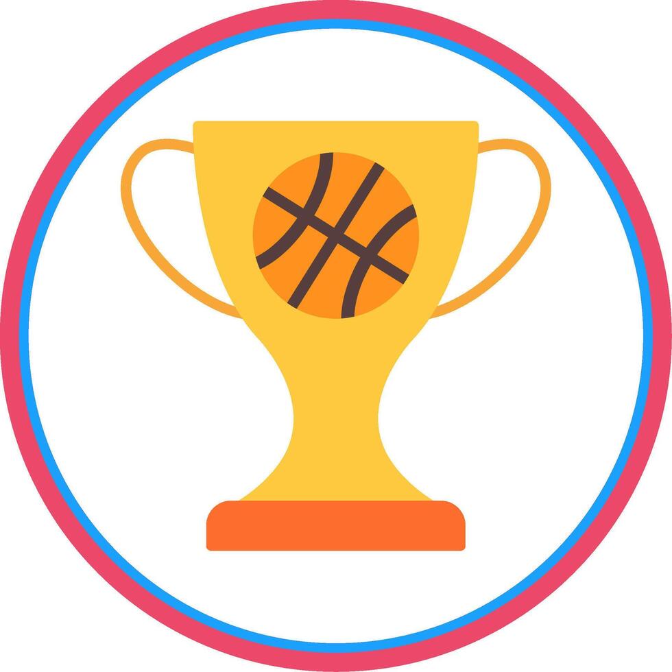 Basketball Flat Circle Icon vector