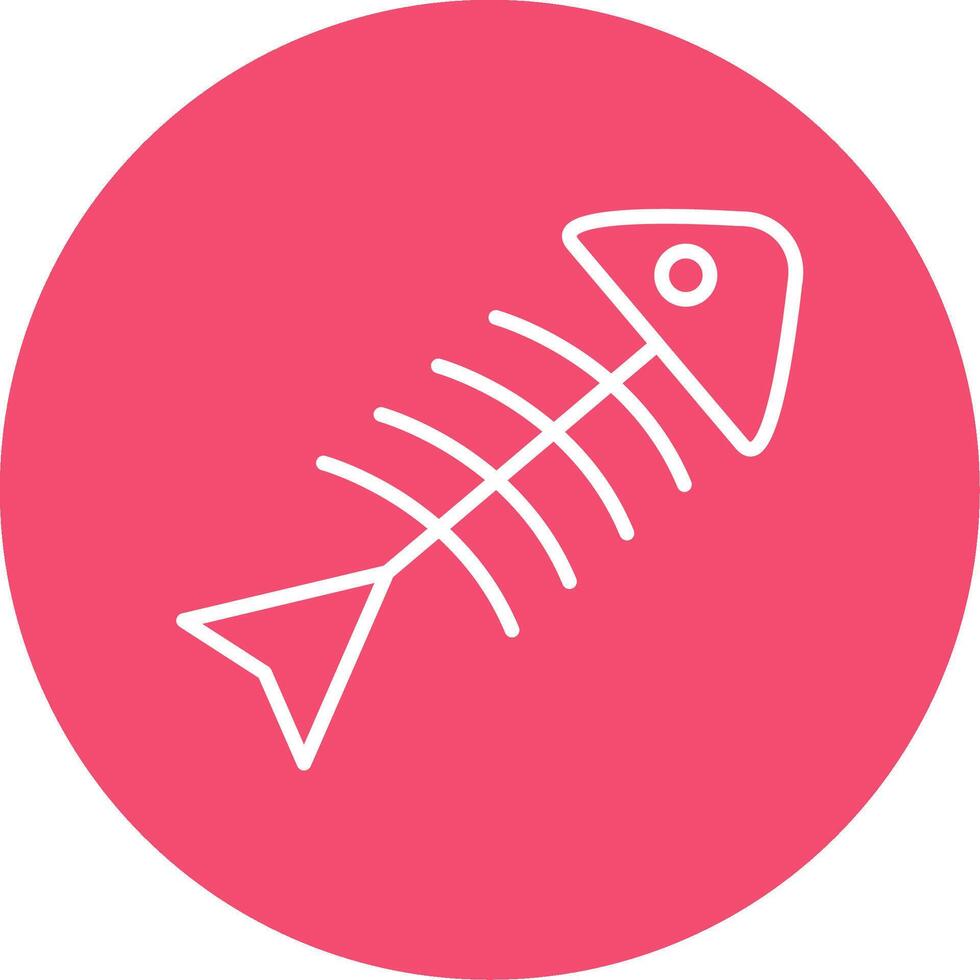 Rotten Fish Multi Color Circle Icon vector