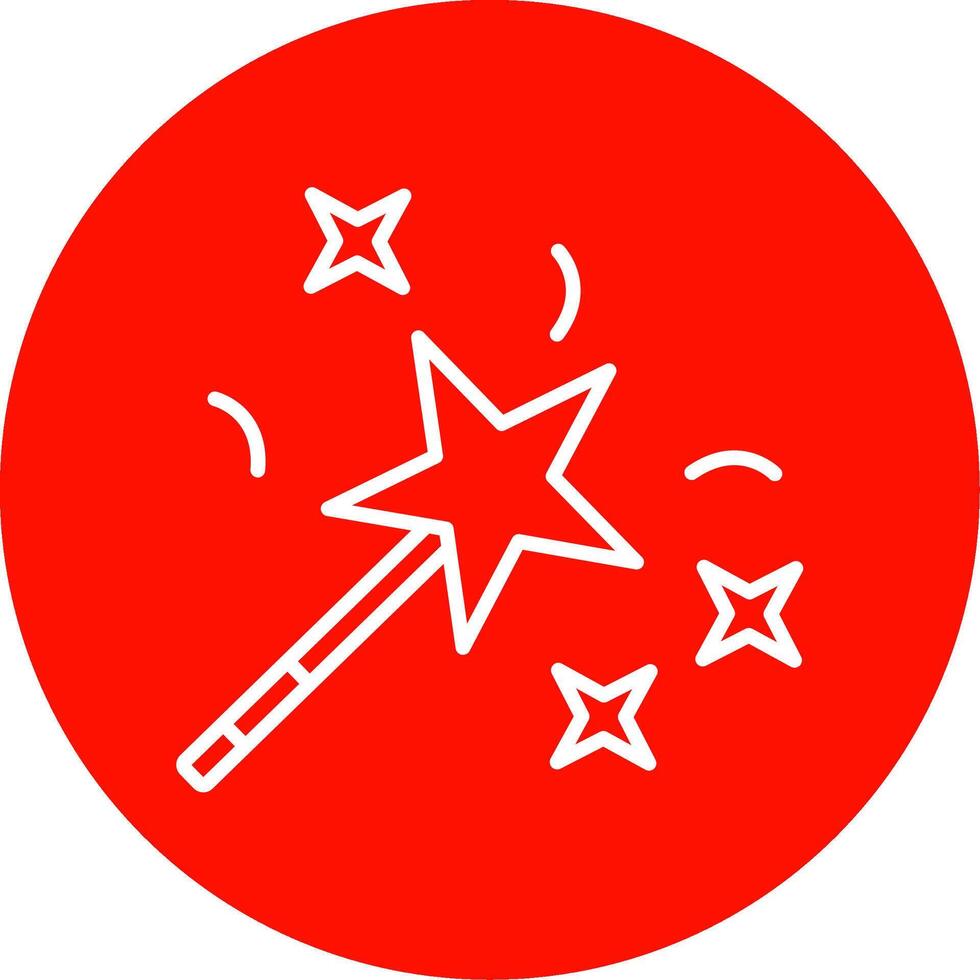 Magic Wand Multi Color Circle Icon vector