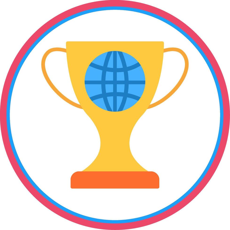 World Flat Circle Icon vector