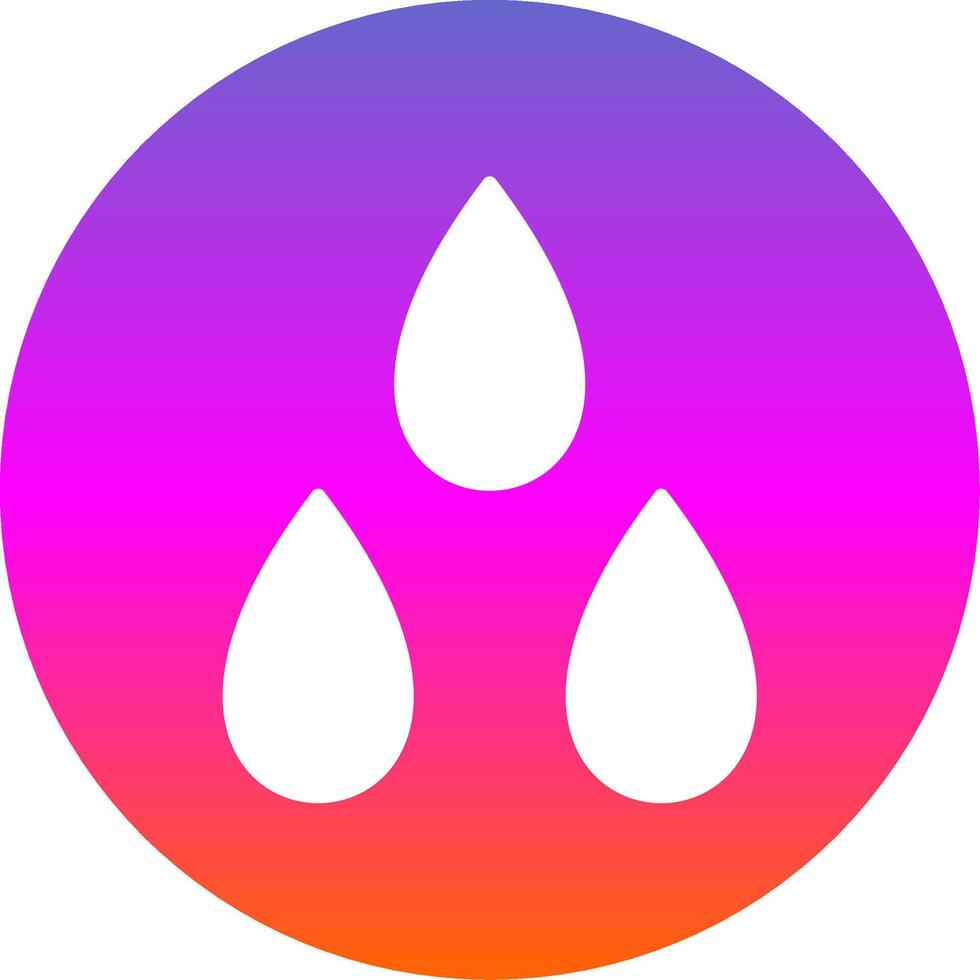 Water Drop Glyph Gradient Circle Icon Design vector