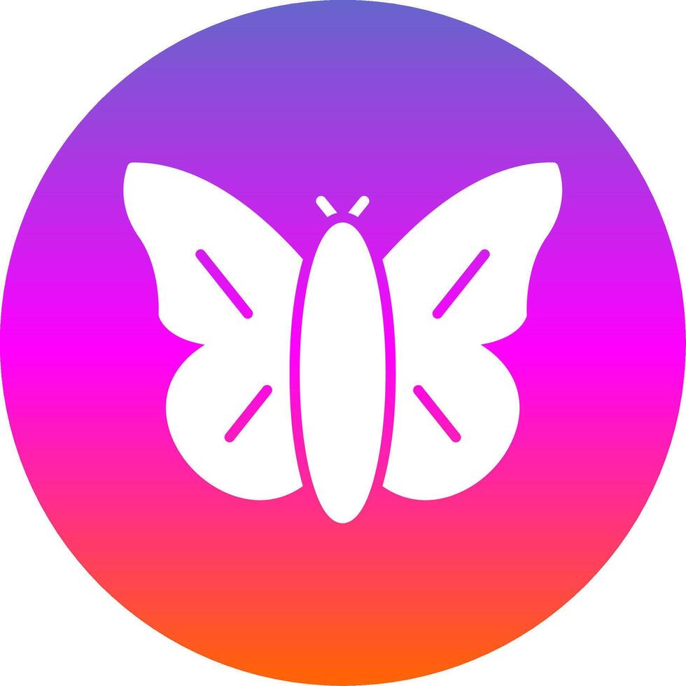 Butterfly Glyph Gradient Circle Icon Design vector