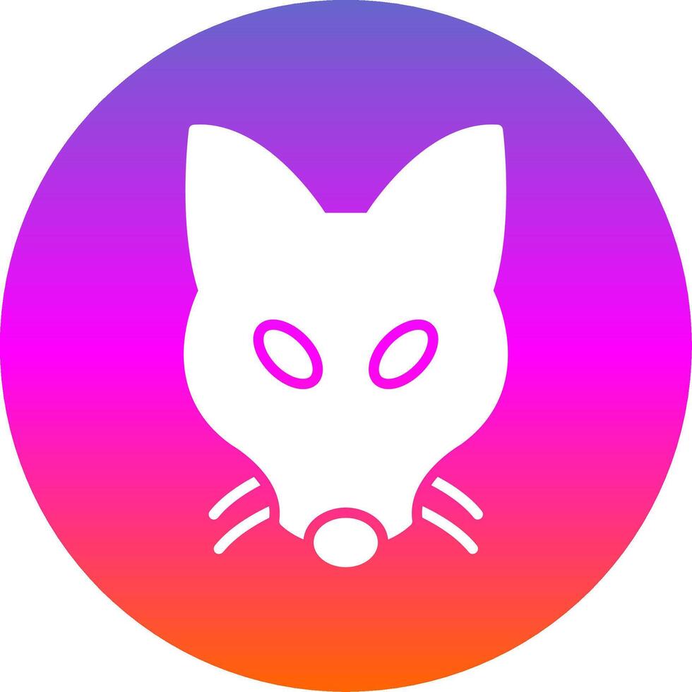 Fox Glyph Gradient Circle Icon Design vector