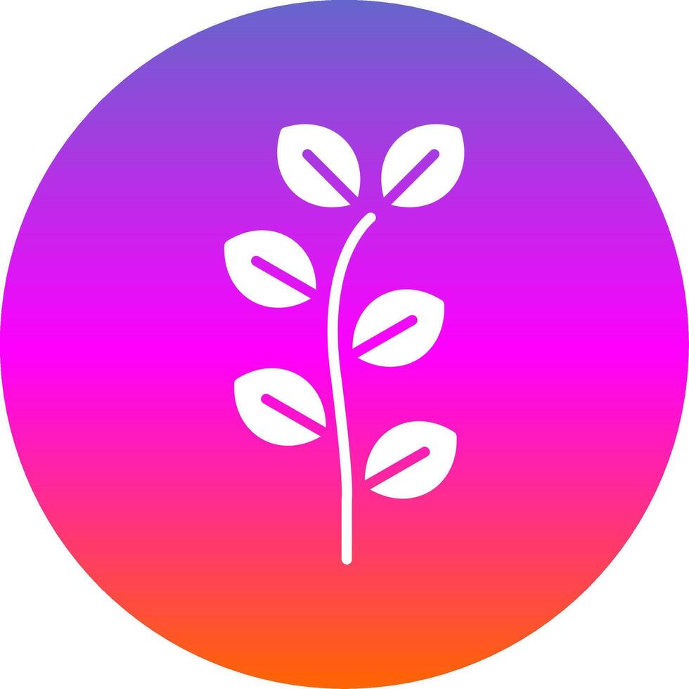 Eucalyptus Glyph Gradient Circle Icon Design vector