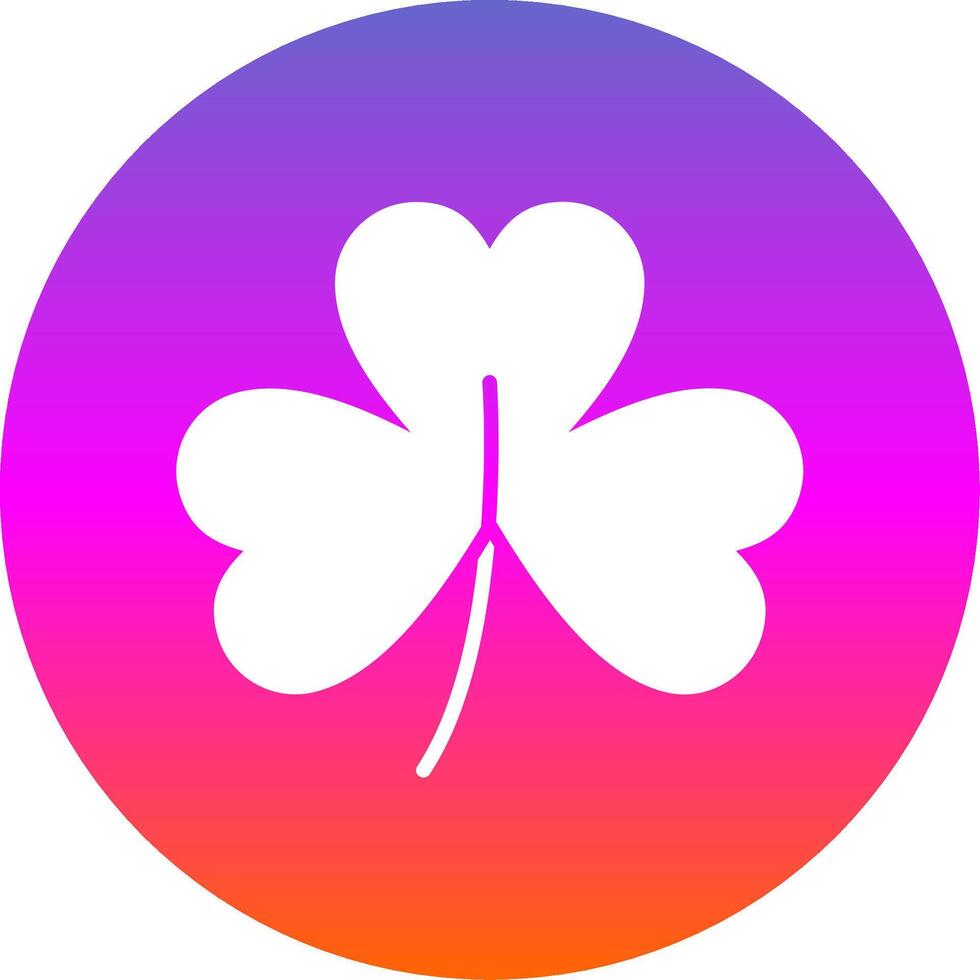 Clover Glyph Gradient Circle Icon Design vector