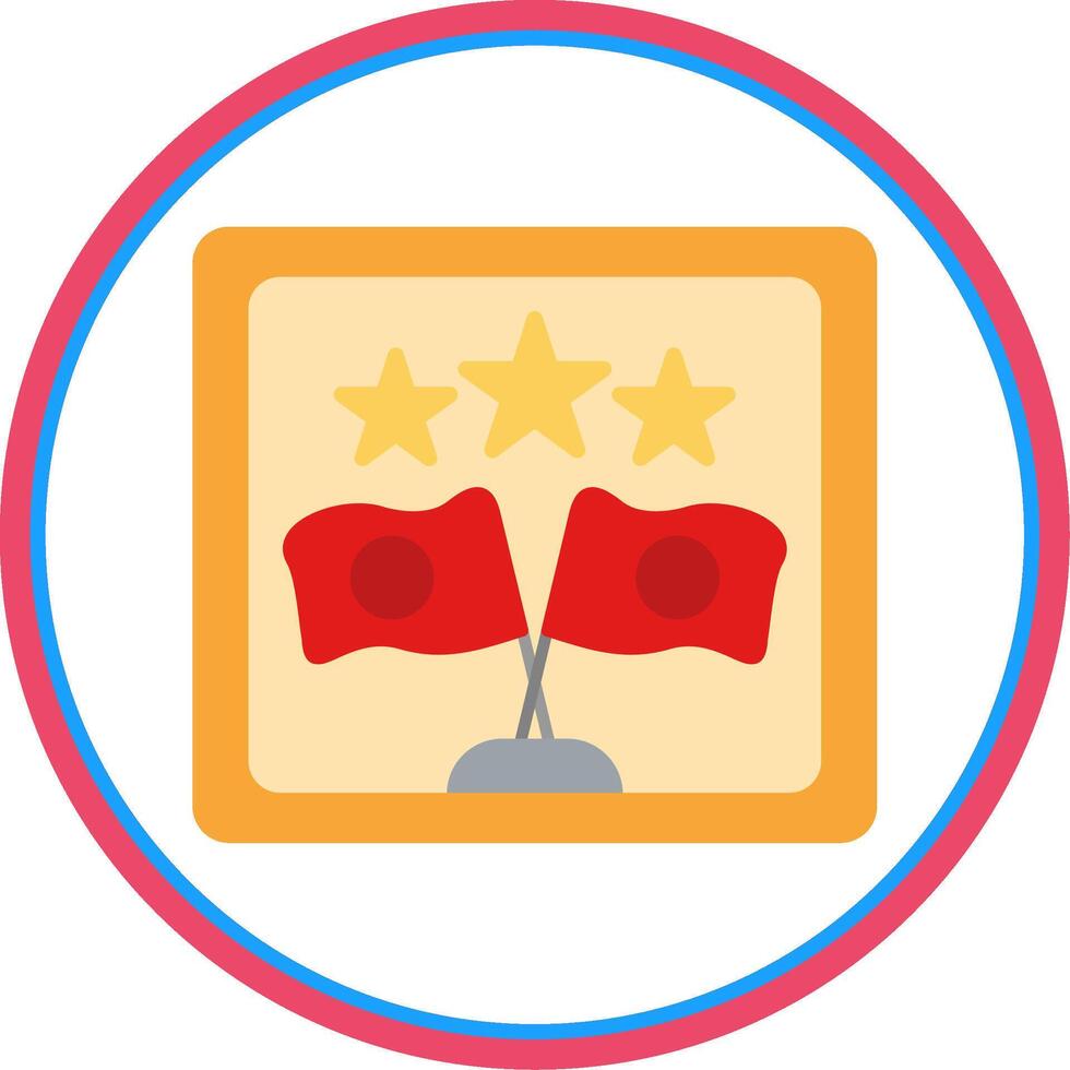 Frame Flat Circle Icon vector