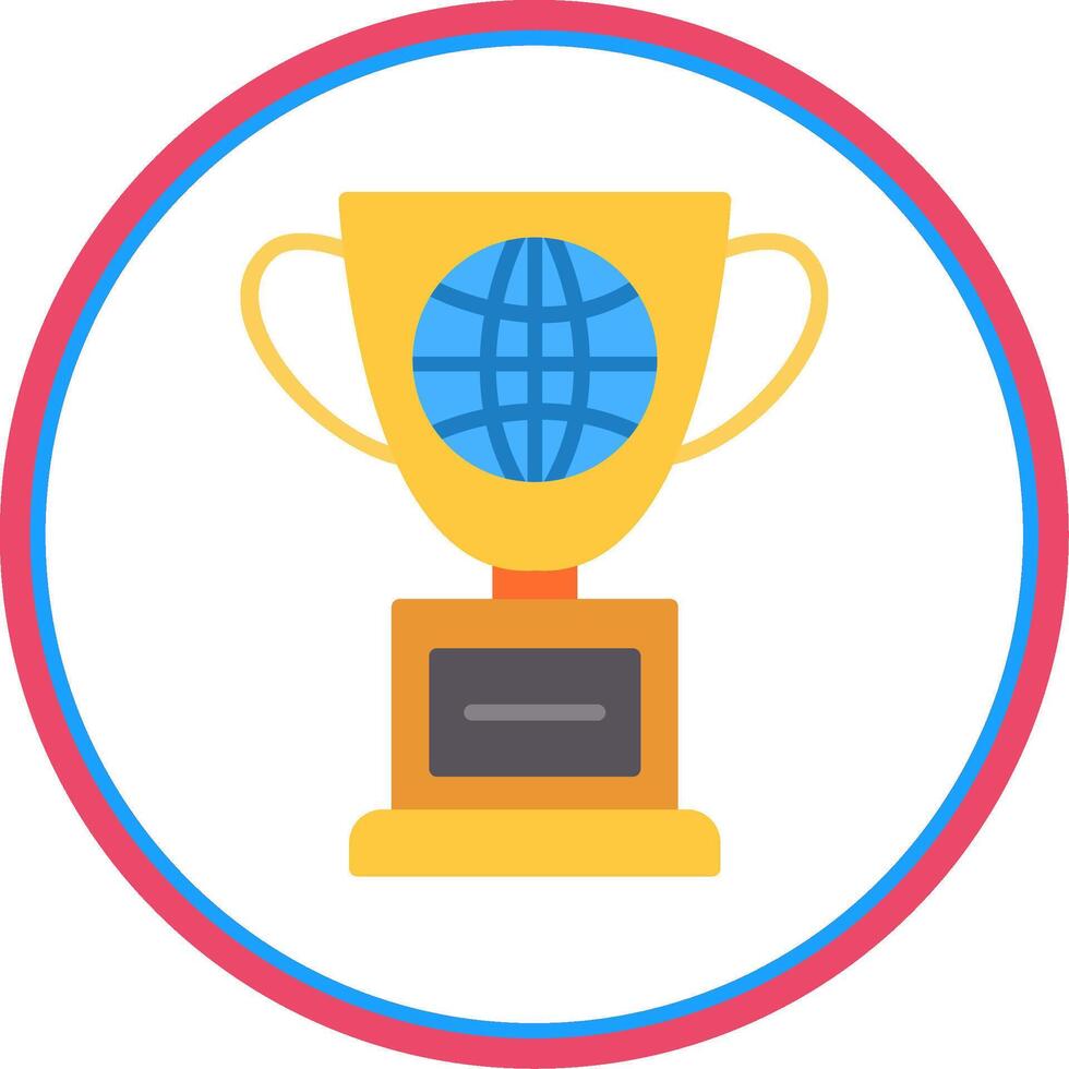 World Flat Circle Icon vector
