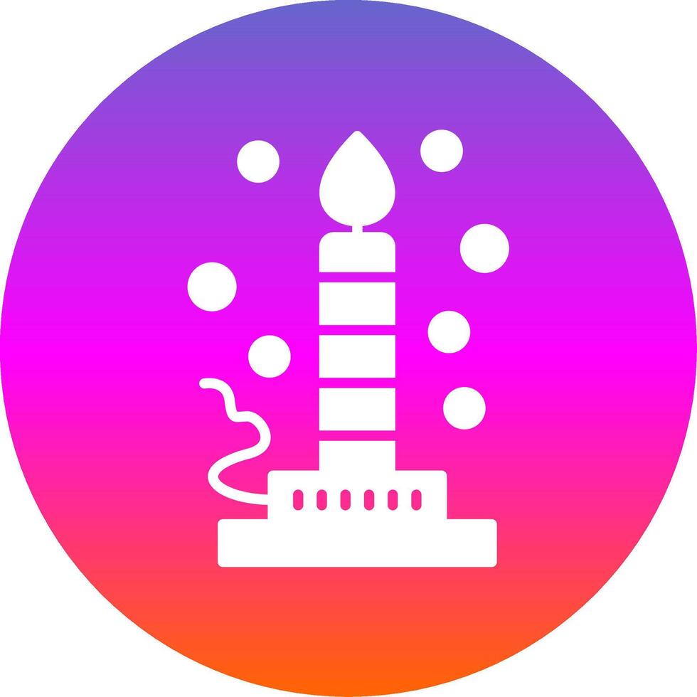 Bunsen Burner Glyph Gradient Circle Icon Design vector