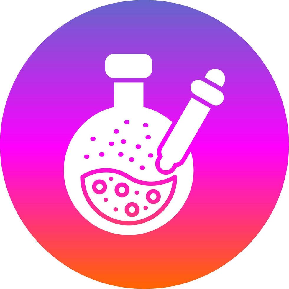 Pipette Glyph Gradient Circle Icon Design vector