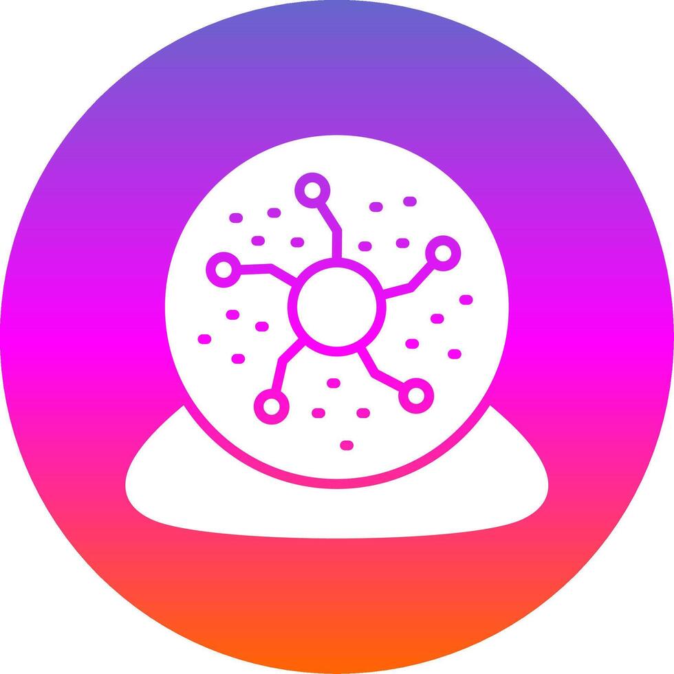 Plasma Ball Glyph Gradient Circle Icon Design vector