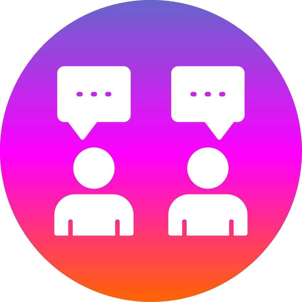 Mentor Glyph Gradient Circle Icon Design vector