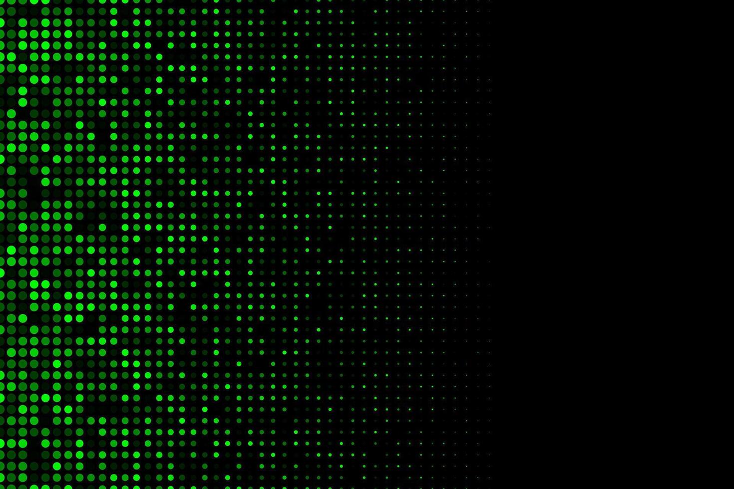 Green dots circles halftone abstract background vector