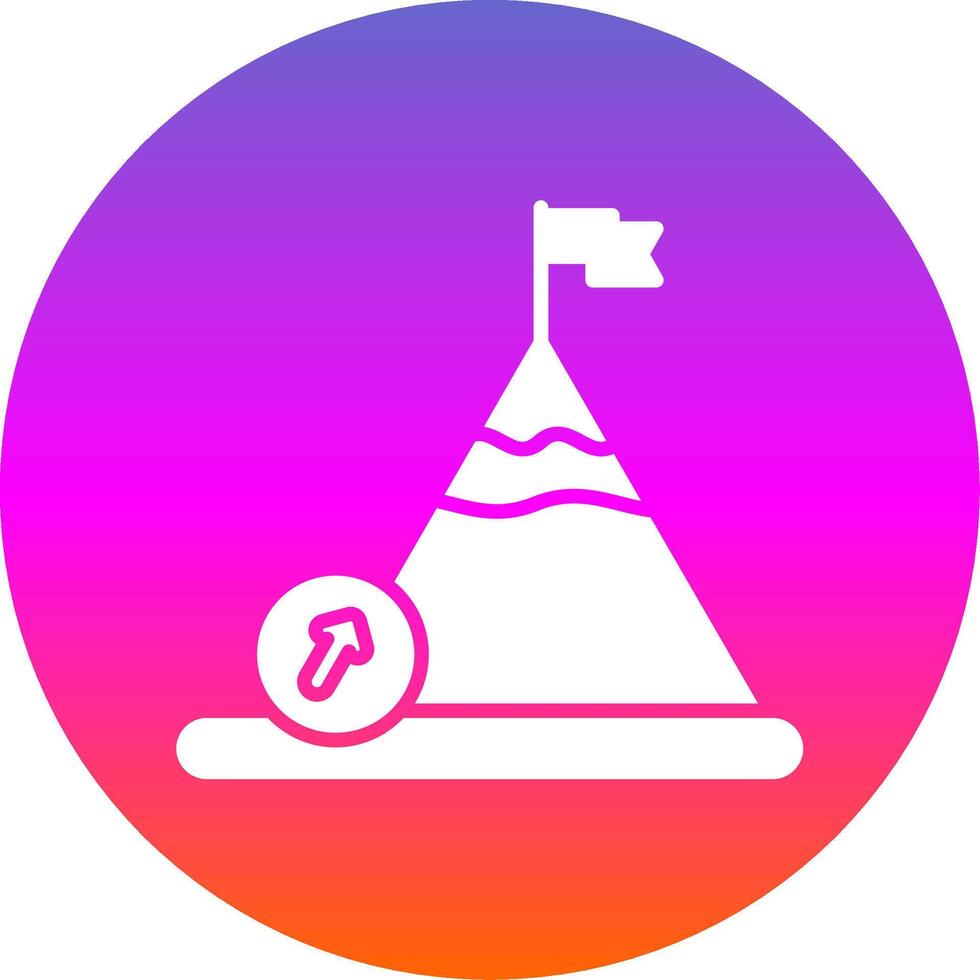 Boulder Glyph Gradient Circle Icon Design vector